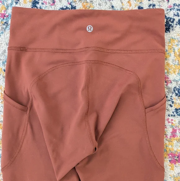 Lululemon Invigorate High-Rise Tight 28" Dark Terracotta, Size 6, Leggings - Picture 7 of 13